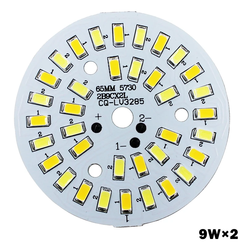 1 шт. теплый/холодный белый два цвета в одном PCB 3 Вт 5 7 9 12 15 18 5730 SMD световая Панель