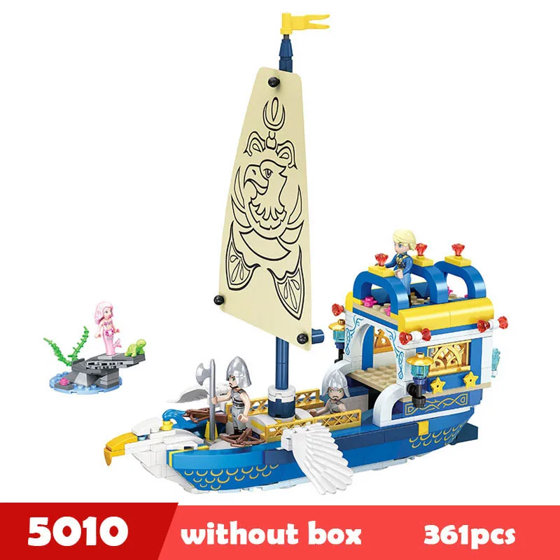 WL5010-N QWZ Игрушки для девочек Русалка Принцесса модель строительные блоки кирпичи Обучающие игрушки друзья для детей Подарки - Цвет: WL5010-N