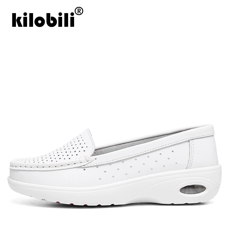 Kilobili/2019 г. весенние женские лоферы из натуральной кожи Повседневные балетки на