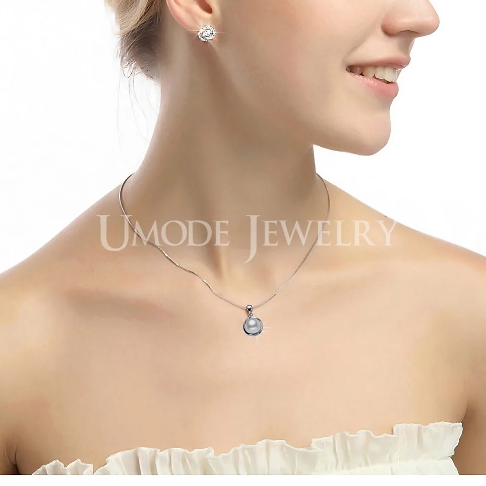 Ожерелье женское из серебра 925 пробы с натуральным жемчугом|pearl pendant necklace|necklaces for