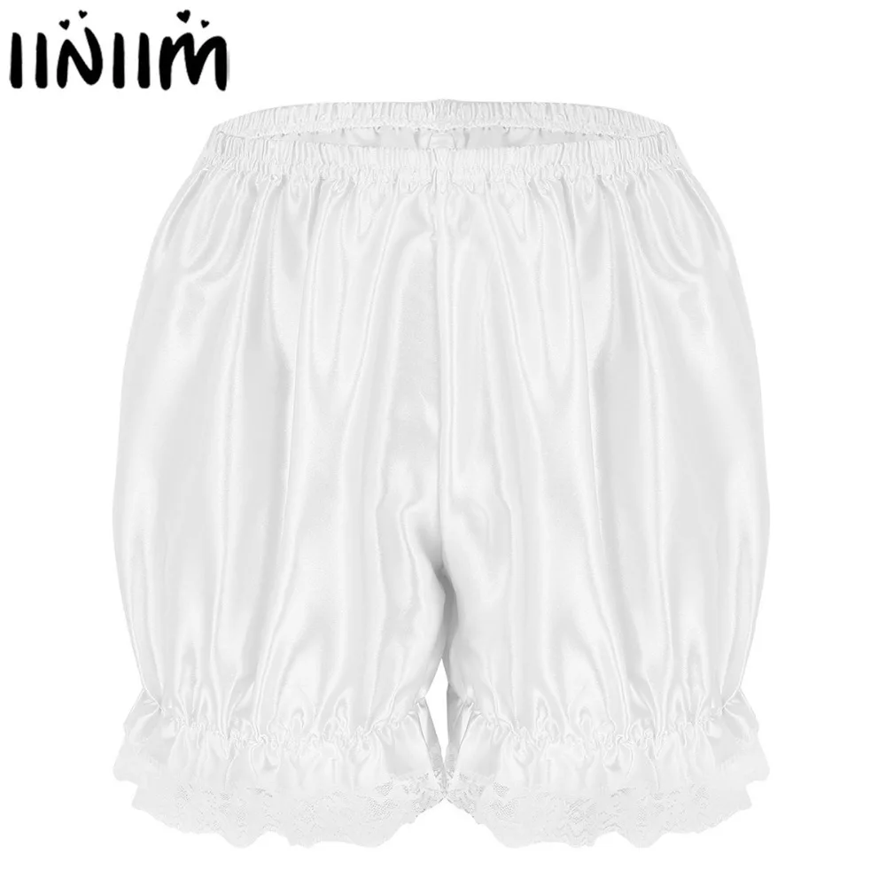 Женские кружевные трусы Лолиты однотонные шаровары в виде тыквы с блестящим