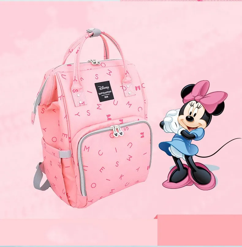 Disney модная сумка для мамы многофункциональный большой емкости Сумки из натуральной кожи беременных Детский рюкзак из портативный беременной женщины сумка для детских вещей