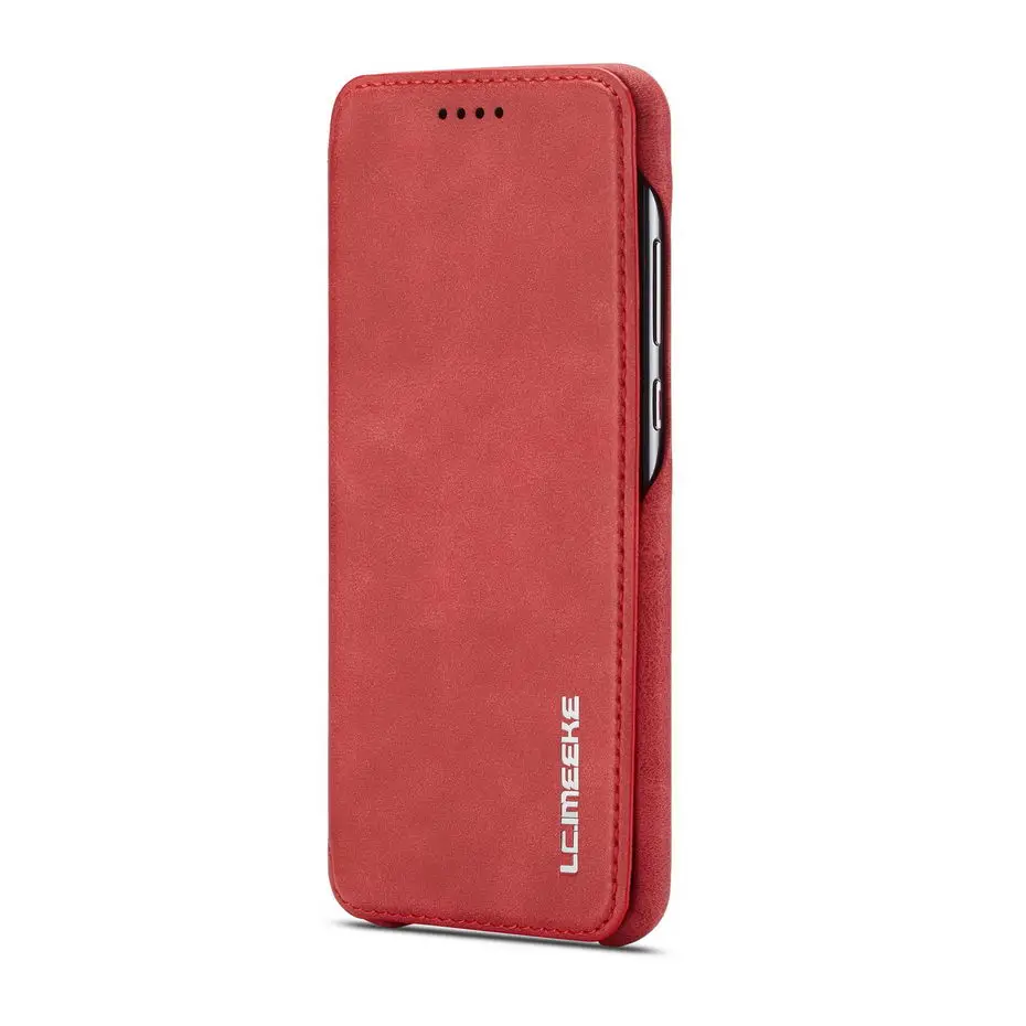 Флип-чехол для huawei P20 P20 Lite, чехол, кожаный Роскошный кошелек, деловой Винтажный чехол-книжка для huawei P20 Pro, чехол - Цвет: Red