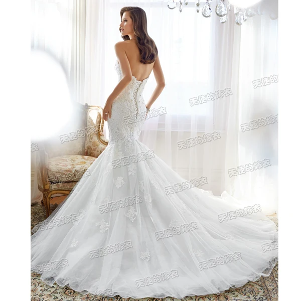 Новинка 2017 в наличии свадебное платье размера плюс для беременных Русалка хвост