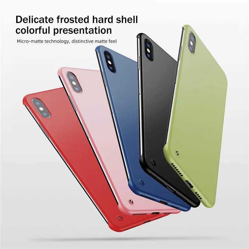 USLION матовый безрамный чехол для телефона iPhone 7 6 6S 8 Plus карамельного цвета XS Max XR X