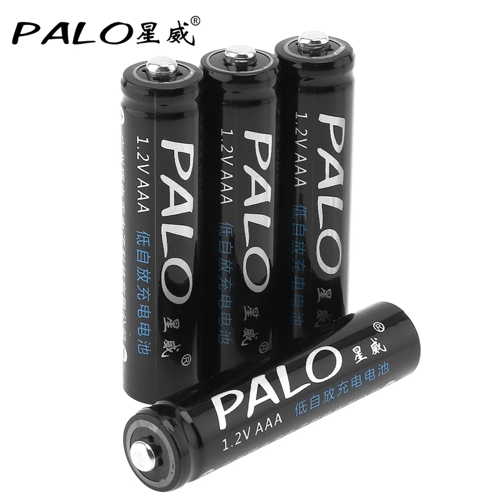 4 шт./лот PALO AAA аккумуляторная батарея 1 2 в 600 мАч Ni MH NiMH с предохранительным