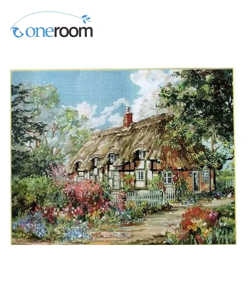 

top Quality beautiful lovely counted cross stitch kit tulip time house home cottage villa