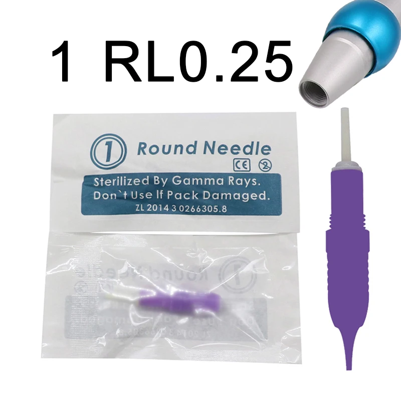 

10pcs 1 Prong 0.25 ultrafine Sharp needles 1RL LIBERTY tattoo needle Permanent Makeup Needles for Tattoo Lips Eyebrow needles
