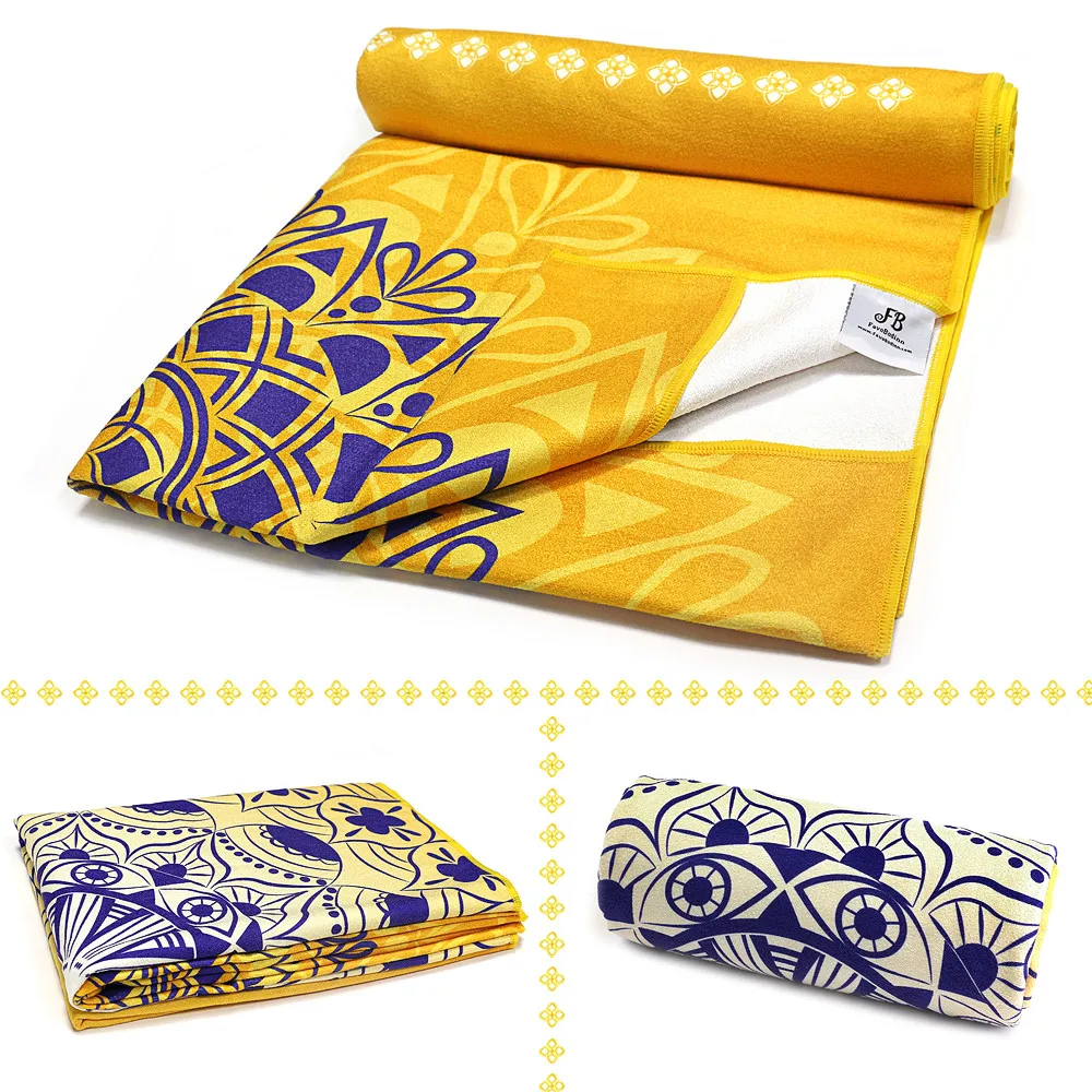 Нескользящие одеяла для йоги микрофибра горячей полотенце с принтом коврик