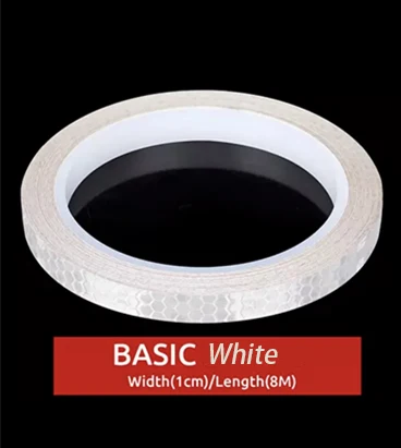 White Sticker Велосипедная наклейка s отличительные светоотражающие наклейки полоса Велосипед отражательная клеящаяся лента отражатель Велосипедное колесо велосипед аксессуары для велосипеда - Цвет: White Sticker