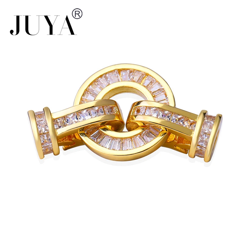 ACCESSORIES FOR JEWELRY Luxury AAA cubic zirconia crystal charm clasps for bracelets necklace diy findings Bijoux Berloques | Украшения и