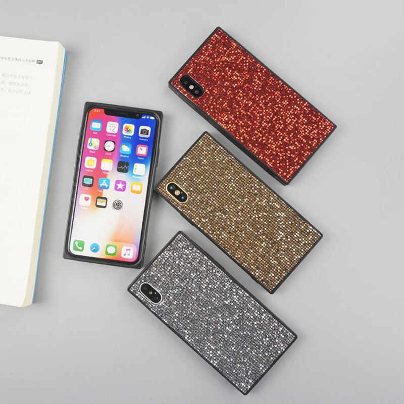 Роскошный блестящий Блестящий Мягкий чехол для телефона iPhone 7 8 Plus модный