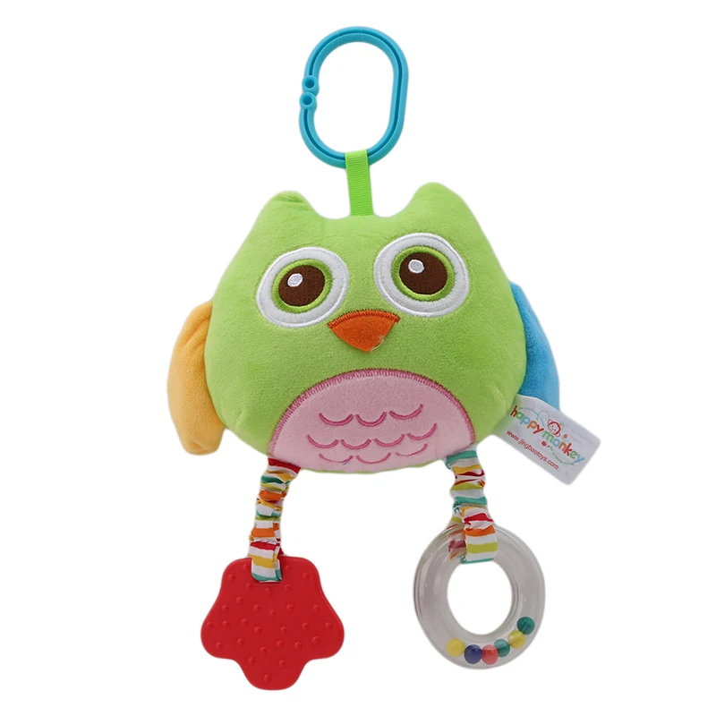 Детские погремушки игрушка плюшевая набивная сова подвесное зеркало