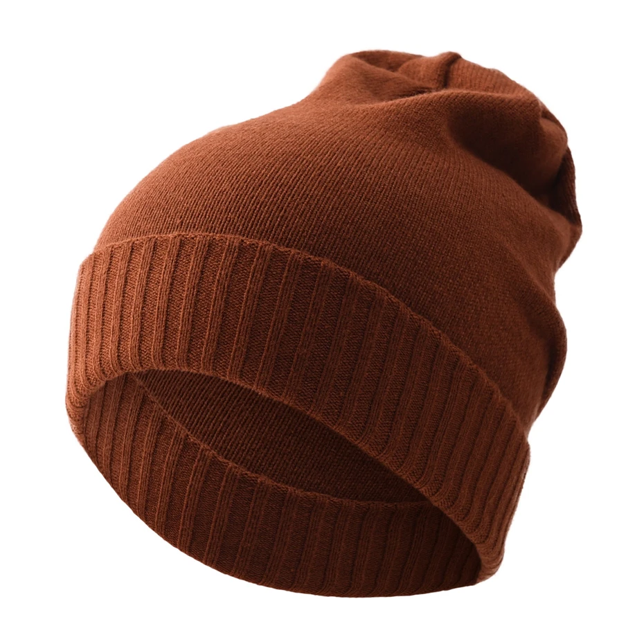 Snow Ski Cap Beanies For Women Men Autumn &amp Winter Thick Warm Solid Color Dual-layer Knitted hat Outdoor Leisure Sports Caps | Спорт и