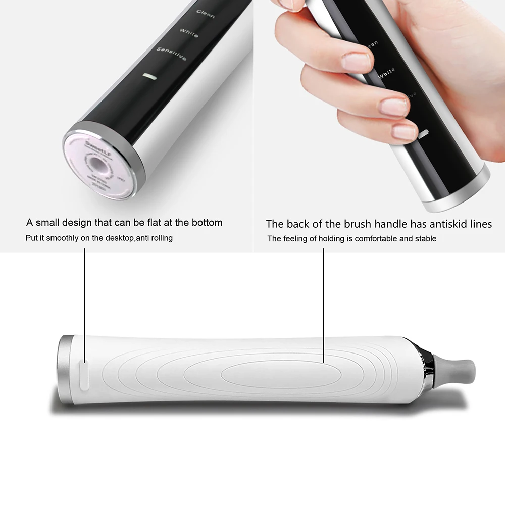 SweetLF вращающаяся электрическая зубная щетка белая зарядка через USB