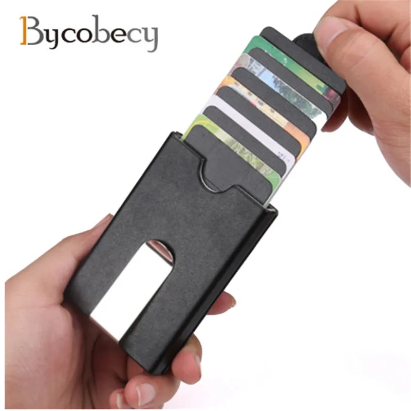 BYCOBECY бизнес Анти кражи ID держатель кредитной карты сложенный карточка для