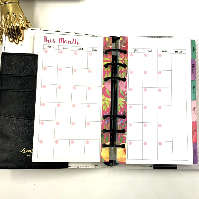 Fromthenon милый цветочный планировщик наполнитель бумага для Filofax спиральный блокнот дневник A5A6 школьные канцелярские принадлежности