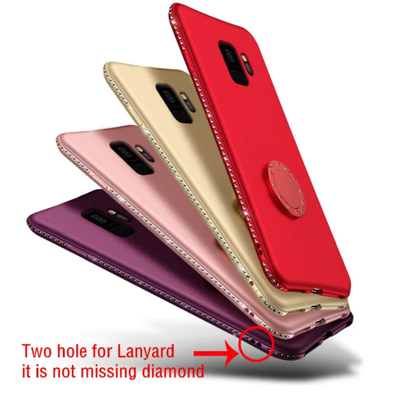 Роскошный Блестящий Мягкий силиконовый чехол со стразами для Samsung Galaxy A6 A8 Plus J4 J6 A7