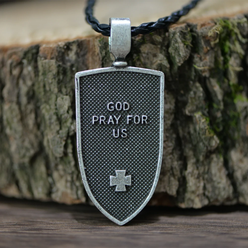 Langhong 1pcs God Necklace Sanit Pray for Me Religious | Украшения и аксессуары