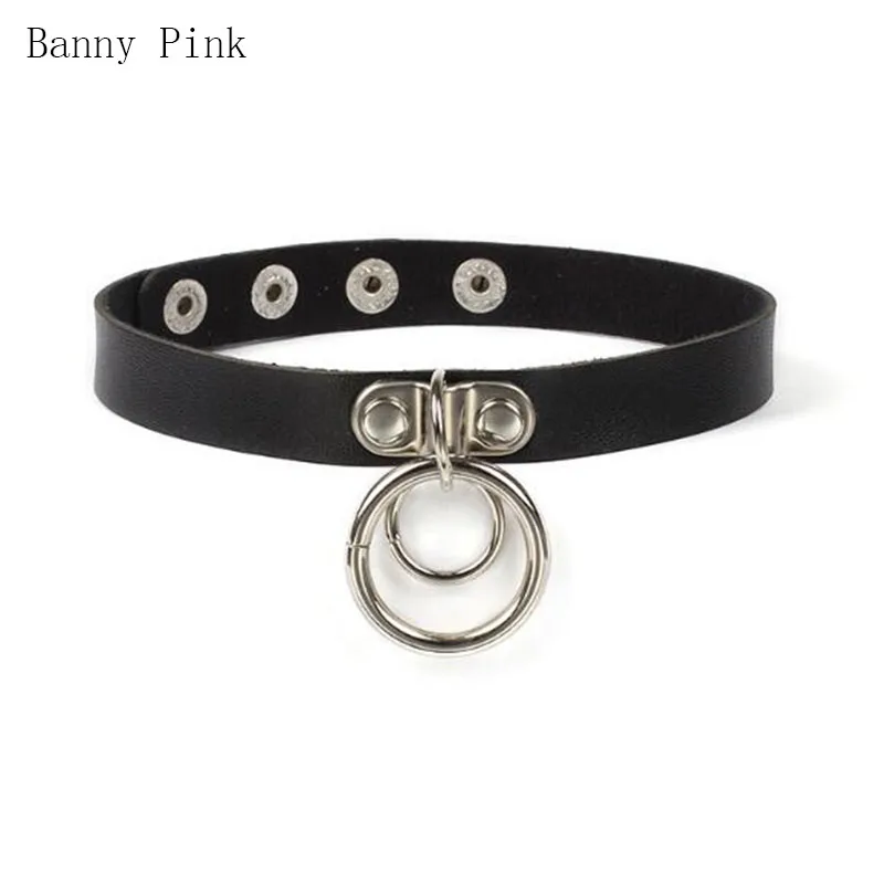 Ожерелье-чокер кожаное в стиле панк для мужчин и женщин | Украшения аксессуары