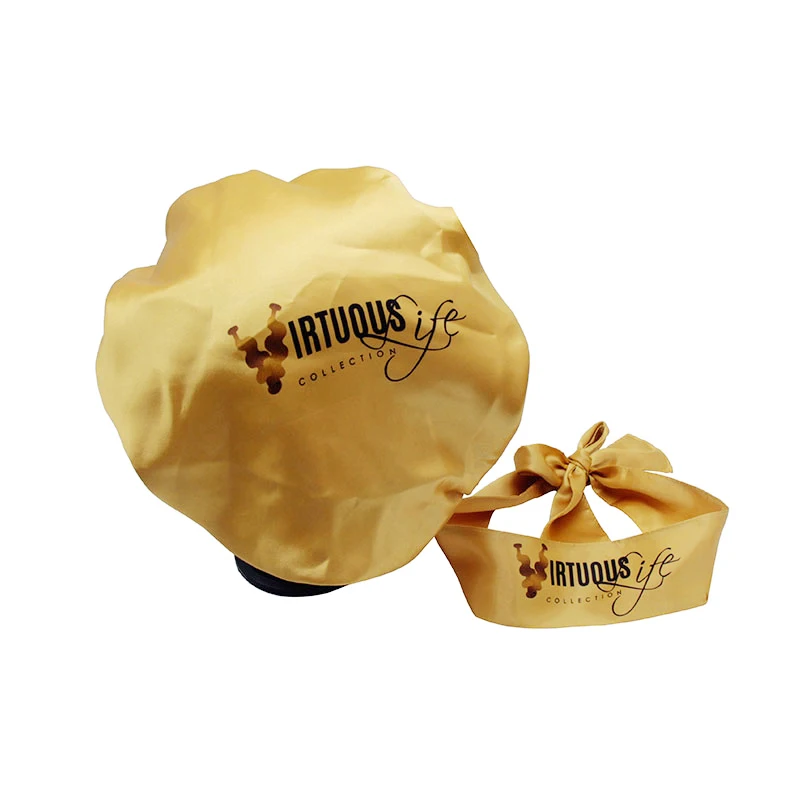

OEM Luxury Brand Dropshipping Hair Wigs Sleep Satin Silk Bonnet Hair Cap Scarf Hair Wraps Sets