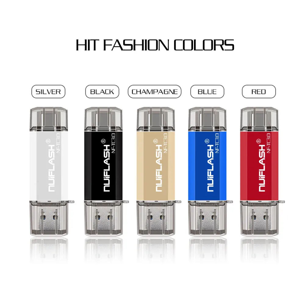 Nuiflash hotsale Usb Stick Type C Pen Drive 128GB 64GB 32GB 16GB USB Flash Drive 3.0 High Speed Pendrive for Type-C Device