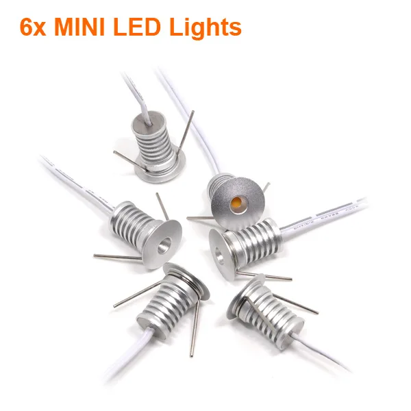 1 вт * 6 шт./комплект светодиодный мини светильник с дистанционным управлением|spot