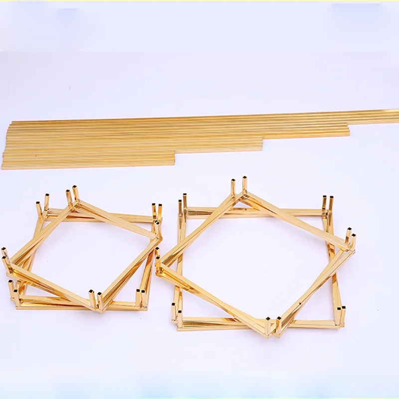 Свадебный дорожный свинцовый металлический стент роскошный золотой стоячий