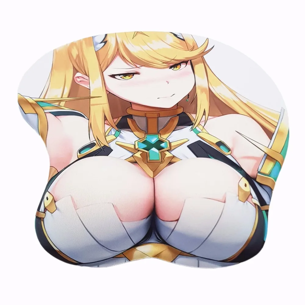 Игровой коврик для мыши Xenoblade 2 Hikari 3D Oppai с мягким гелевым упором на