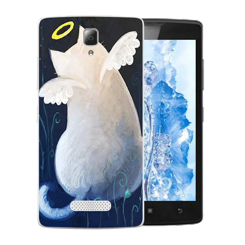 for Lenovo A2010 A 2010 Phone Case Luck Cat Pattern Capa Soft TPU Silicone Clear Fundas 4.5 inch Back Cover Bag Thin Shell |