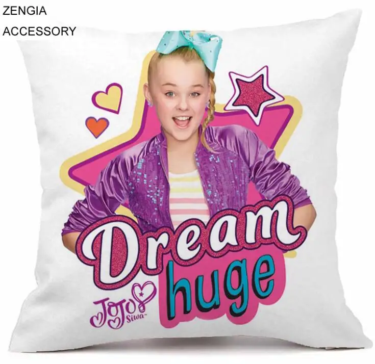 ZENGIA JoJo Siwa Наволочка на подушку размером 45*45, декоративная девочка Подушка Чехол Наволочка из полиэстера для декоративной диванной подушки детские подушки - Цвет: 2
