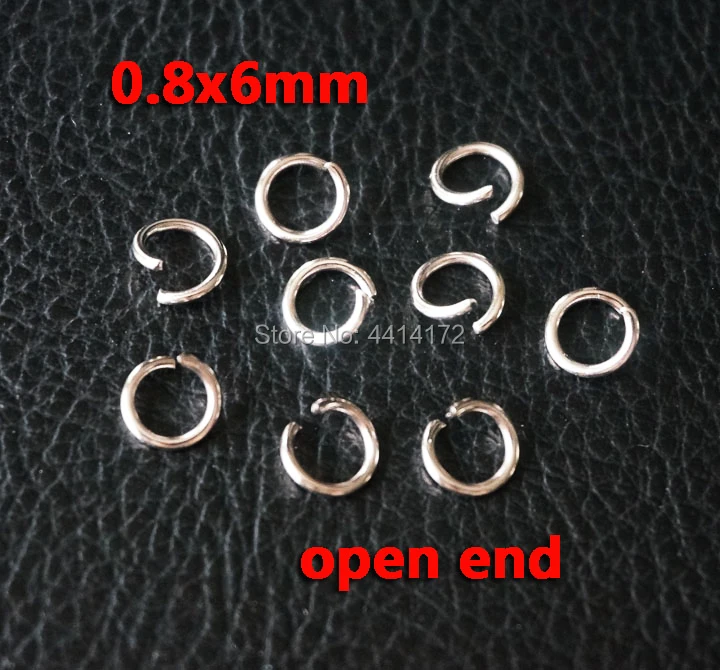 

Free Shipping 0.8X6mm O ring stainless steel jump rings chains necklaces bracelets findings DIY jewelry parts wholesale 1000pcs