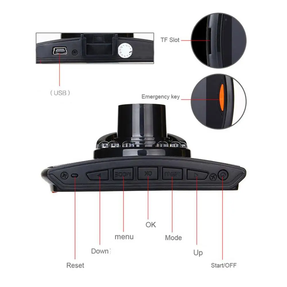 Автомобильная камера G30 2," Full HD 1080P Автомобильный видеорегистратор Dash Cam 120 градусов широкий угол обнаружения движения ночное видение g-сенсор
