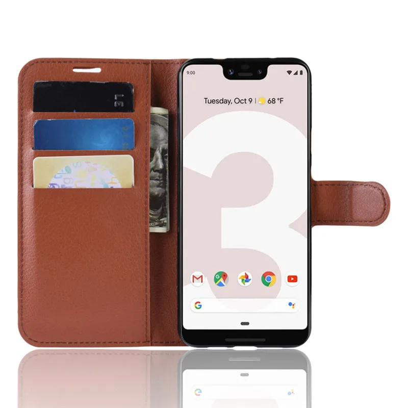 Для Google Pixel 3a XL чехол для крышка бумажник стенд из искусственной кожи флип