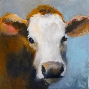 ANIMAL Cow ORIGINAL art - TOP art oil painting-24 inch art painting #TOP animal Decor ART OIL PAINTING ON CANVAS free shipping