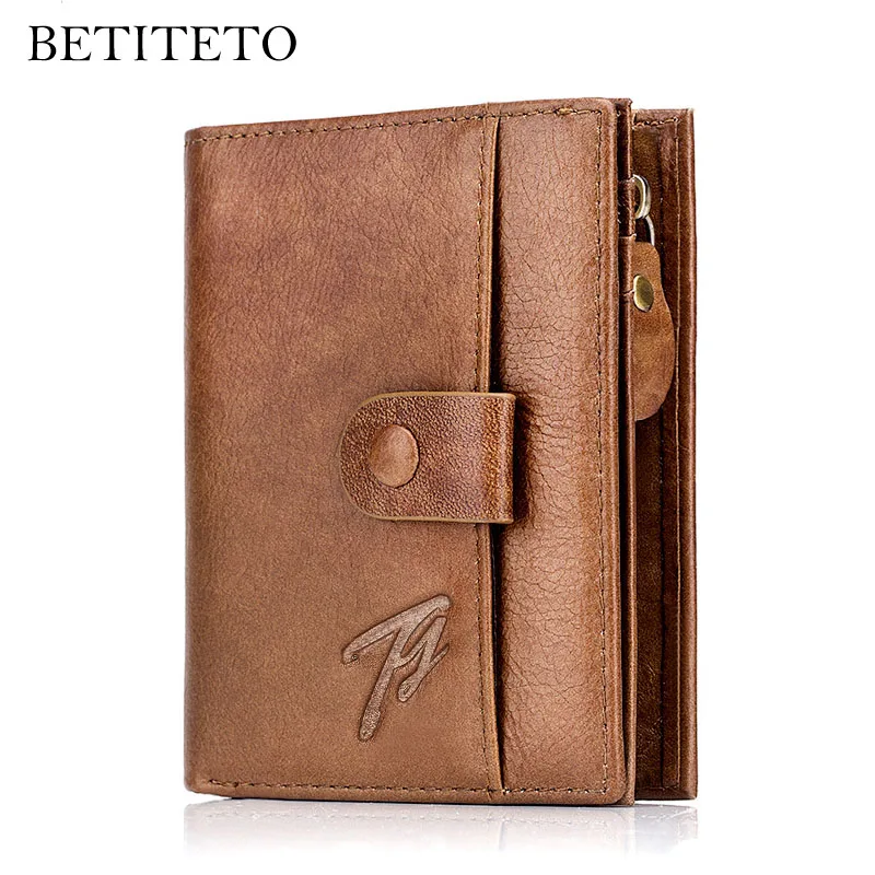 Betiteto из брендовой натуральной кожи Для мужчин кошелек Мужской Портмоне Carteras