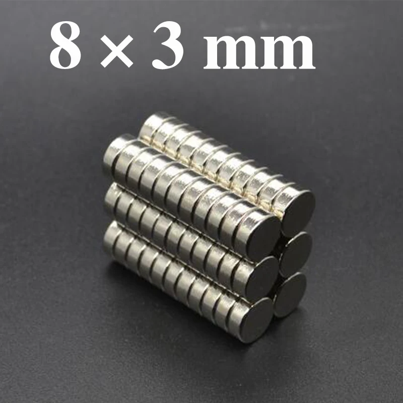 HYSAMTA 50 шт. 8 мм x 3 мм Неодимовый Диск 8X3 редкоземельный N50 8*3 сильный магнит крафт модели Новое искусство ремесло соединение 8*3 мм