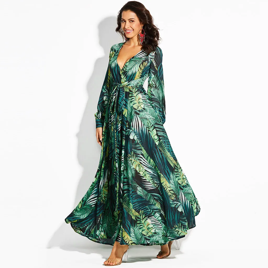 Женское кружевное платье с открытой спиной глубоким v образным вырезом и длинным