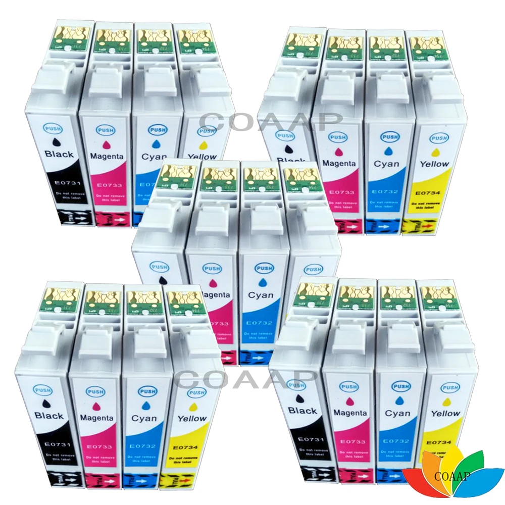 Чернильный картридж для принтера EPSON совместимый с T0731 T0732 T0733 T0734 T0735 XL Stylus CX 7300 7310