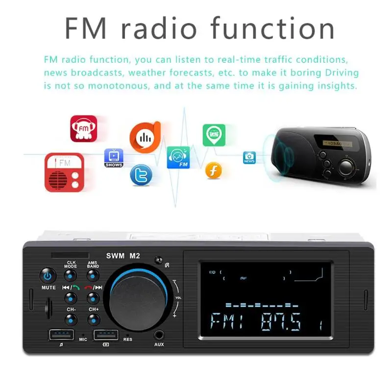 SWM M2 автомобильный аудио MP3 музыкальный плеер 12 в пульт дистанционного управления