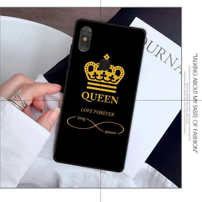 Babaite король и королева пара корона шаблон мягкий чехол для телефона из ТПУ Redmi 5 plus