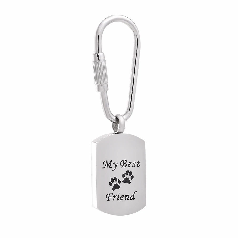 My Best Friend Engraved Pendant &ampKeyring High Grade Stainless Steel Pet Memorial Cremation Urn Keychain Key Hooks 3 Design | Украшения и