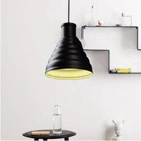 modern minimalist black paint metal single head industrial wind spiral design loft restaurant decoration led e27 bulb lighting