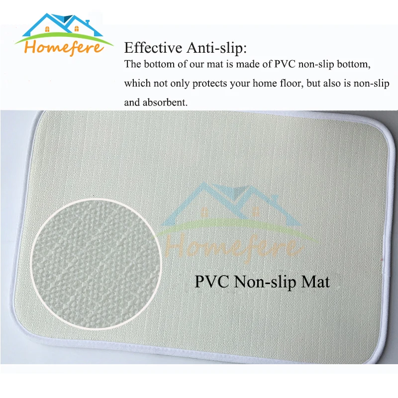 Набор ковриков для ванной из 3 предметов фланелевый Противоскользящий кухонный