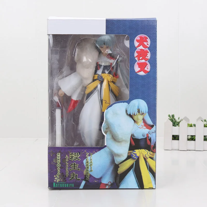 Inuyasha Yasha рисунок Sesshoumaru ПВХ расписная коллекция кукла аниме фигурки модель игрушки 18 см