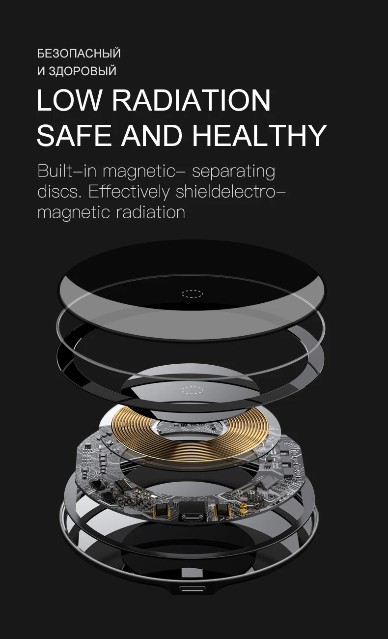 IONCT 15 Вт Быстрое беспроводное зарядное устройство для iPhone X XS 11pro Видимый USB Qi зарядный коврик для samsung S8 S9 Note 9 телефон Беспроводное зарядное устройство