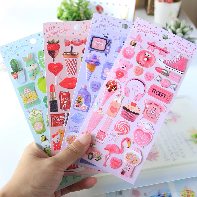 

20 sets/lot Kawaii Stationery Stickers Cute sparkling Diary Planner Decorative Mobile Stickers Scrapbooking DIY Craft Stickers
