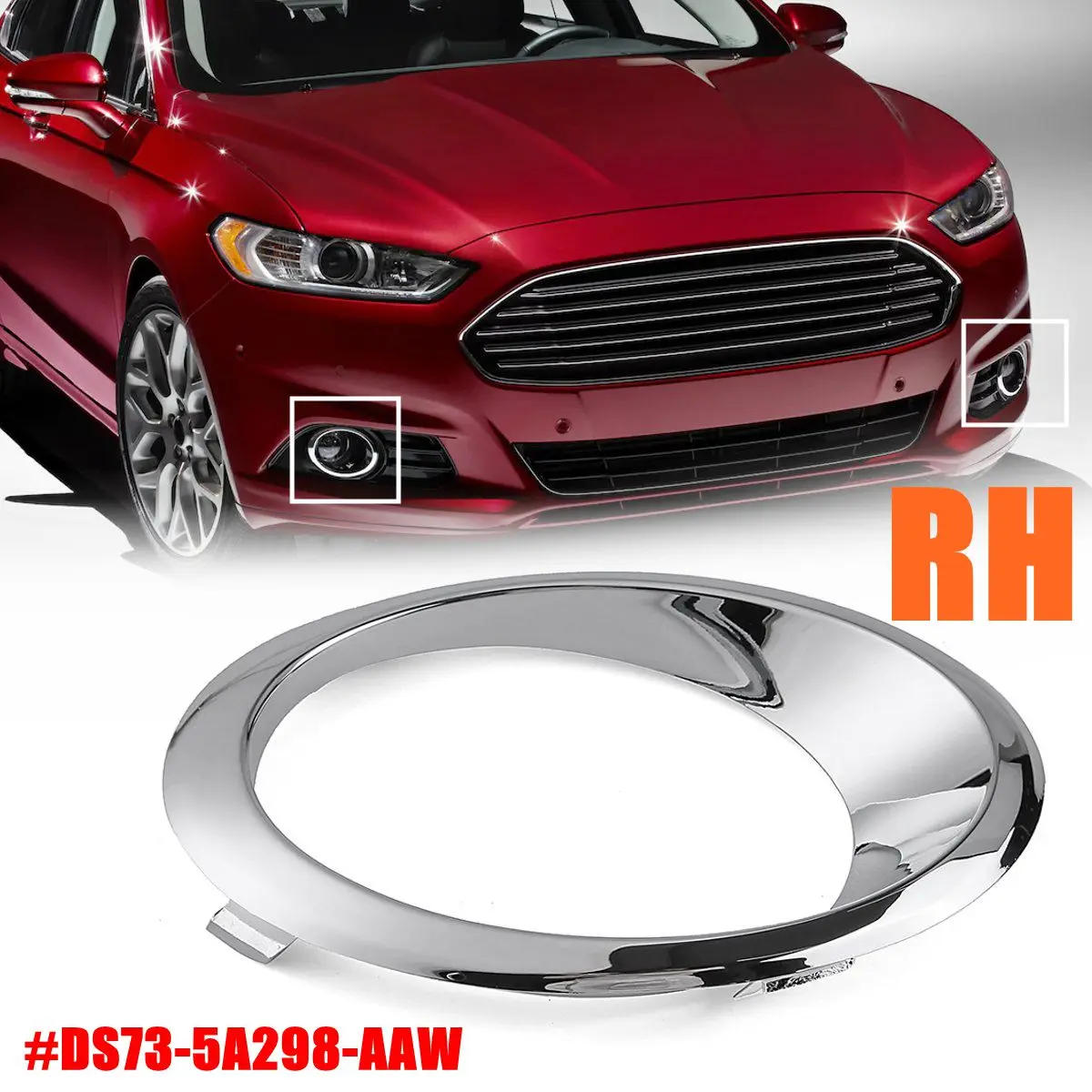Крышка противотуманной фары LH/RH хромированная рамка для Ford Fusion Mondeo 2013 2014 2015 2016