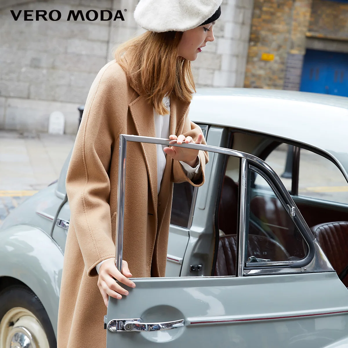 Vero Moda пальто женское женское новое шерстяное двухстороннее пальто с одной пряжкой в минималистическом стиле | 318327505
