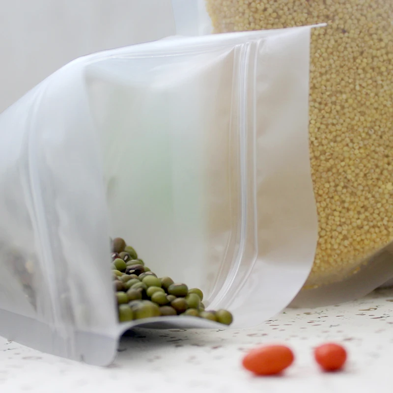Матовый пластиковый мешок с замком на молнии свадебный для конфет кофе чая бобы